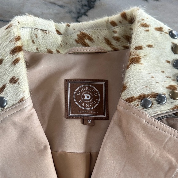 Double D Ranch Cowpoke U Leather Jacket With Fringe - Picture 6 of 12